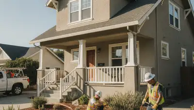 Sacramento, CA plumber repairing a residential plumbing issue for a local plumbing-repair service