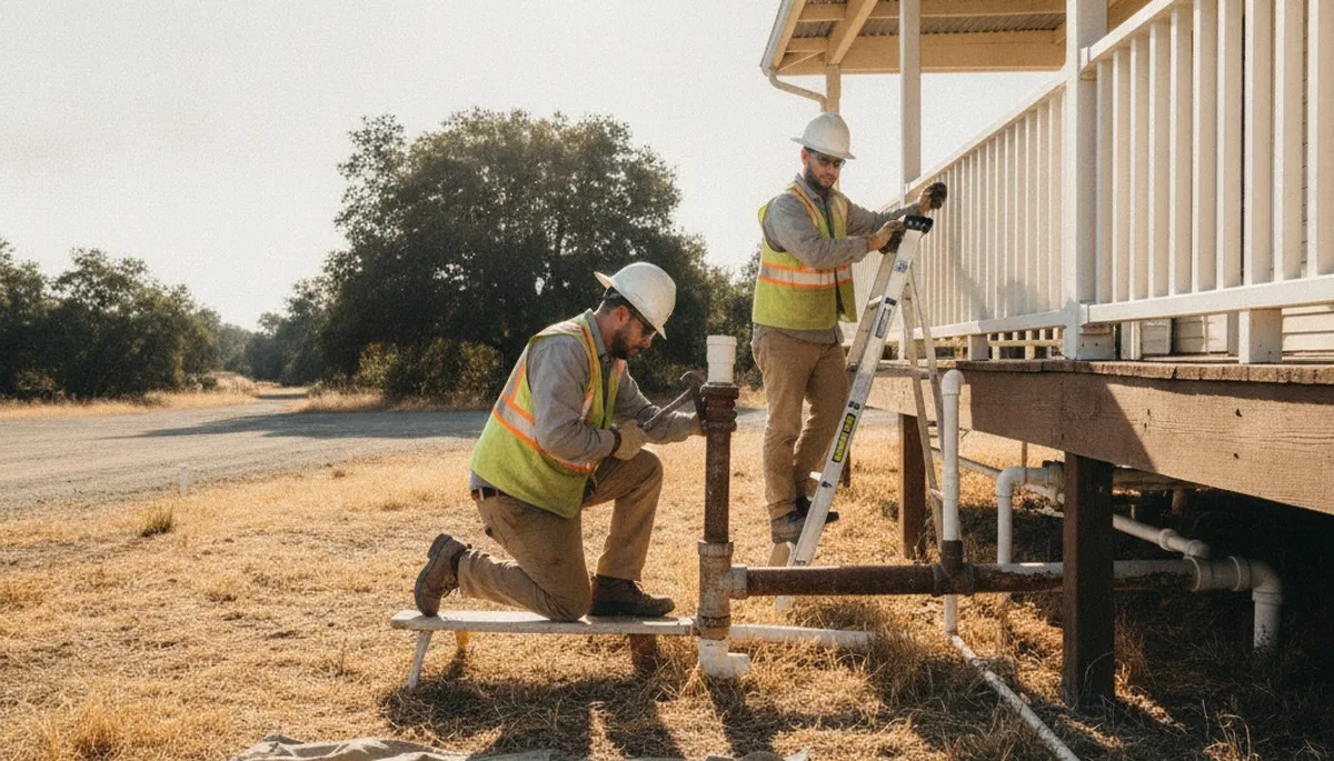 Sacramento CA plumber repairing residential plumbing for local emergency service
