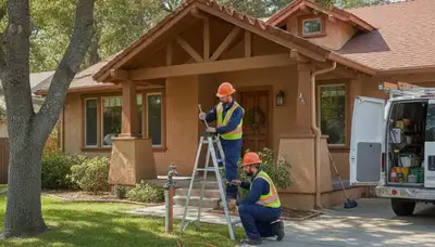 Sacramento, CA plumber repairing a residential plumbing issue for local plumbing repair service