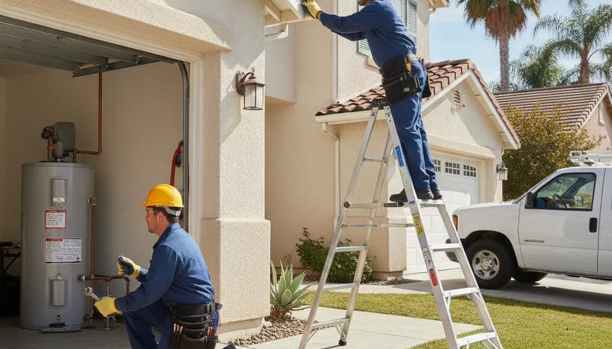 Sacramento, CA plumber repairing a leak for residential plumbing service