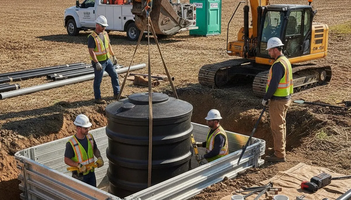 Septic tank installation service in Sacramento, CA for residential plumbing needs
